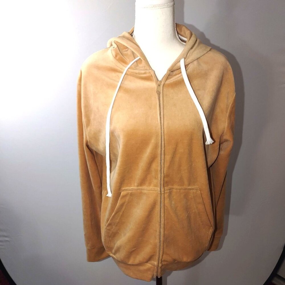 Tan Zip-Up Hoodie Jacket XL Basic TV - Casual Unisex